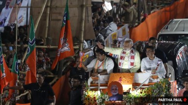 modi roadshow kolkata