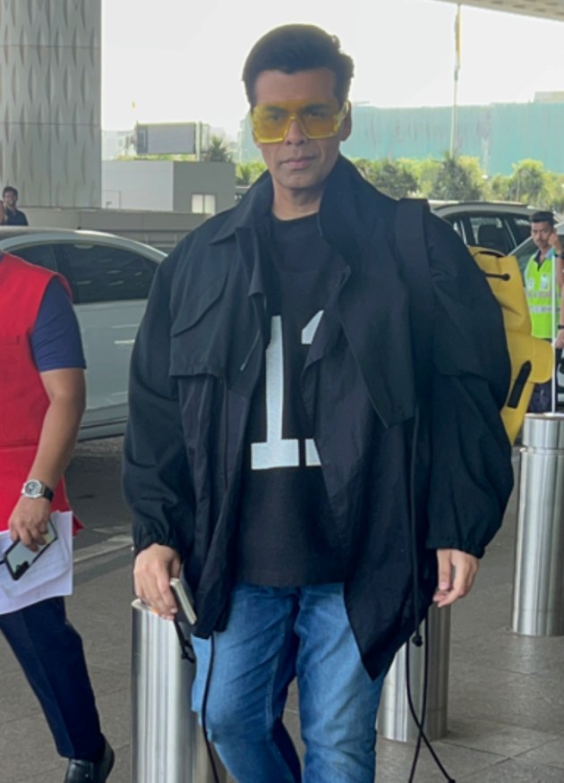 Karan Johar flew out to attend the celebrations of Anant Ambani and Radhika Merchant. (Photo: Varinder Chawla)