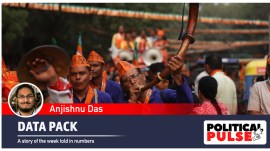 BJP supporters at a campaign rally in East Delhi. (Express photo by Tashi Tobgyal)
