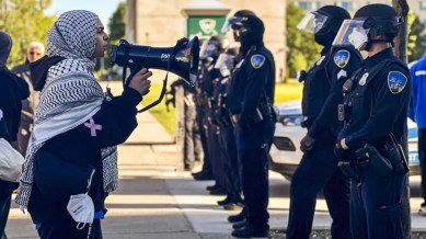 California university sees protest regarding Israel-Hamas war.