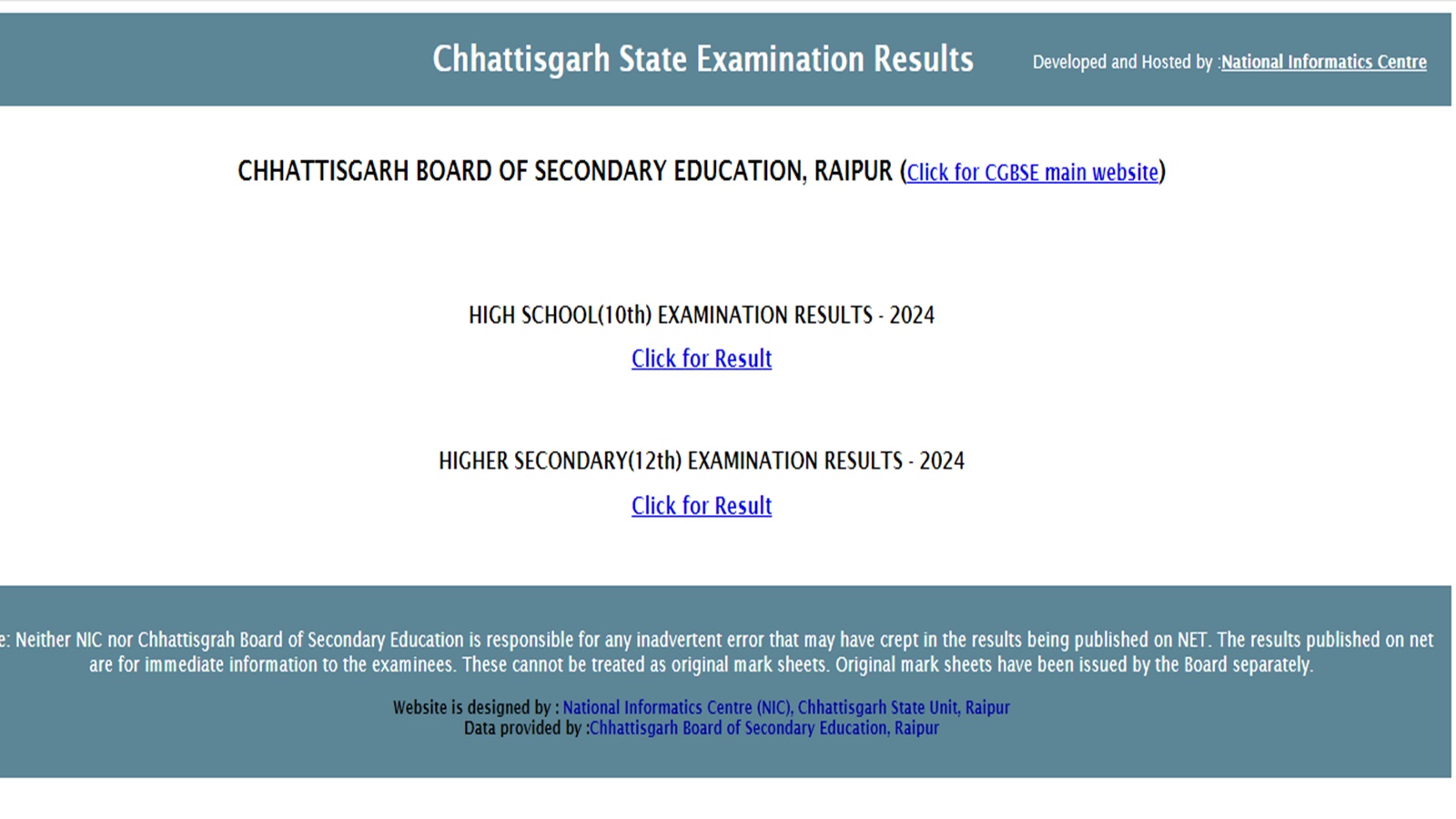 CGBSE 10th, 12th Result 2024 (Out) How to check marks at cgbse.nic.in