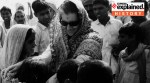Prime Minister Indira Gandhi during a 1973 visit to Rae Bareli. (Express Archive Photo)