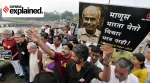Actors and communist leaders attend a rally to mark the death of Narendra Dabholkar in 2014.