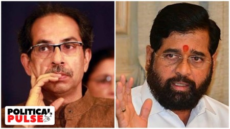 The slogan once associated with the undivided Shiv Sena led by Bal Thackeray has been echoing louder in the city as the two Senas led by Chief Minister Eknath Shinde and former CM Uddhav Thackeray get ready to battle it out in Mumbai that votes in the fifth phase on Monday. (File Photos)