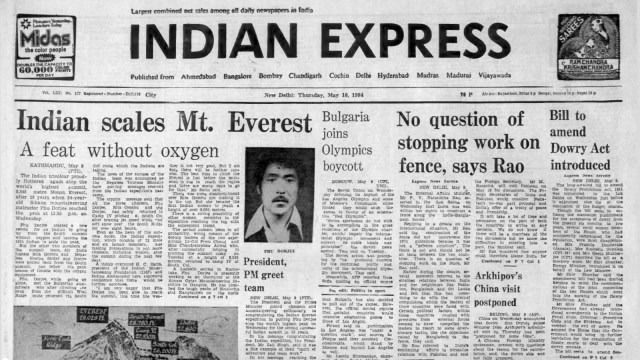 Indian On Mt Everest, Mt Everest, Mt Everest summit, first indian on Mt Everest, Mt Everest expedetion, Mt Everest tour, Indian express archives