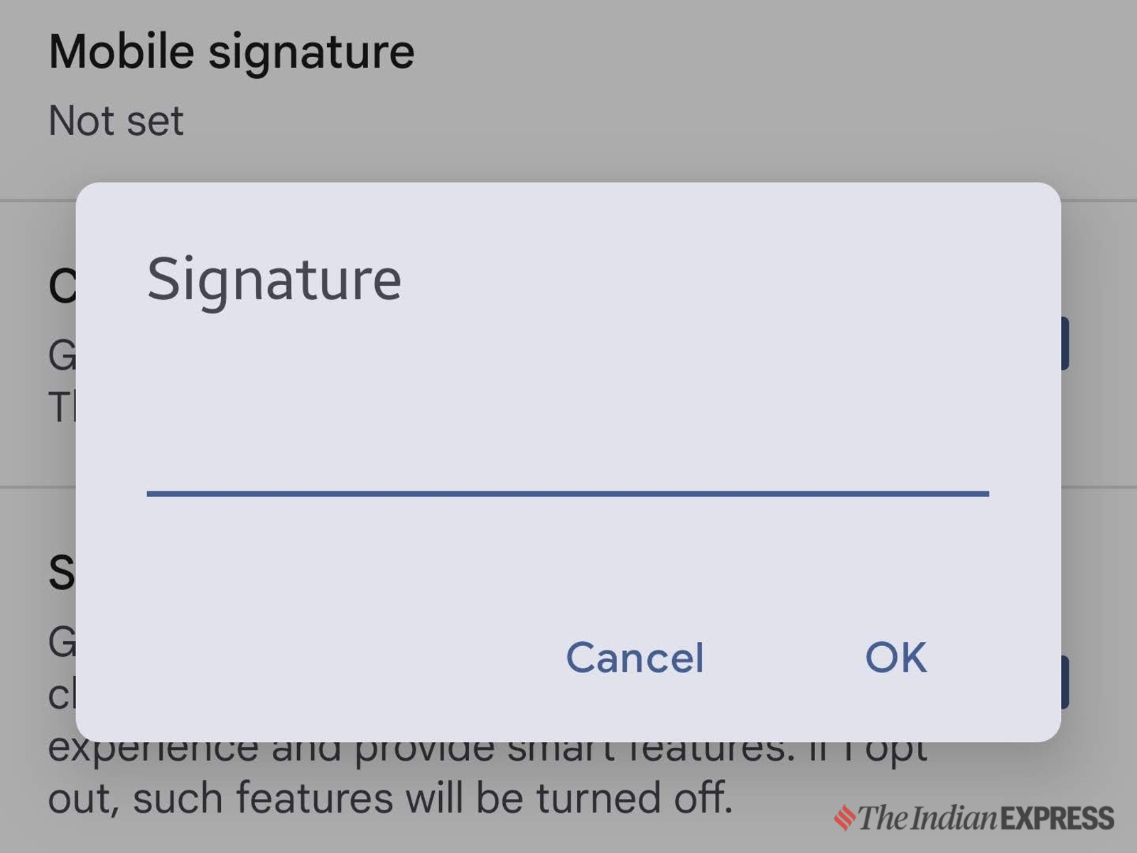 Gmail mobile signature