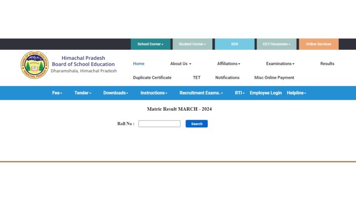 HPBOSE 10th Result 2024 (Direct Link)