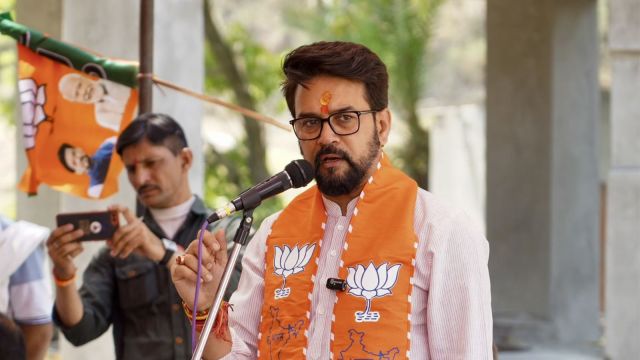 Anurag Thakur alleged that the Congress formed the government in Himachal Pradesh by making false promises. (X/@AnuragThakur)