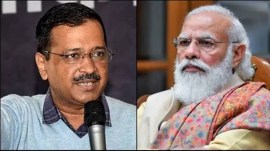 Arvind Kejriwal, Kejriwal slams Modi, Modis silence on retirement age, Modi press conference, amit shah, indian express news