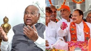 Congress chief Mallikarjun Kharge and Bharatiya Janata Party president J P Nadd. (PTI Photos)