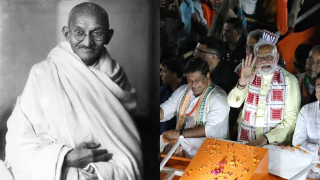 Prime Minister Narendra Modi recently said that the world became curious about Mahatma Gandhi only after his biopic released in 1982. (Photos: Wikimedia Commons/ Express file photo by Partha Paul)