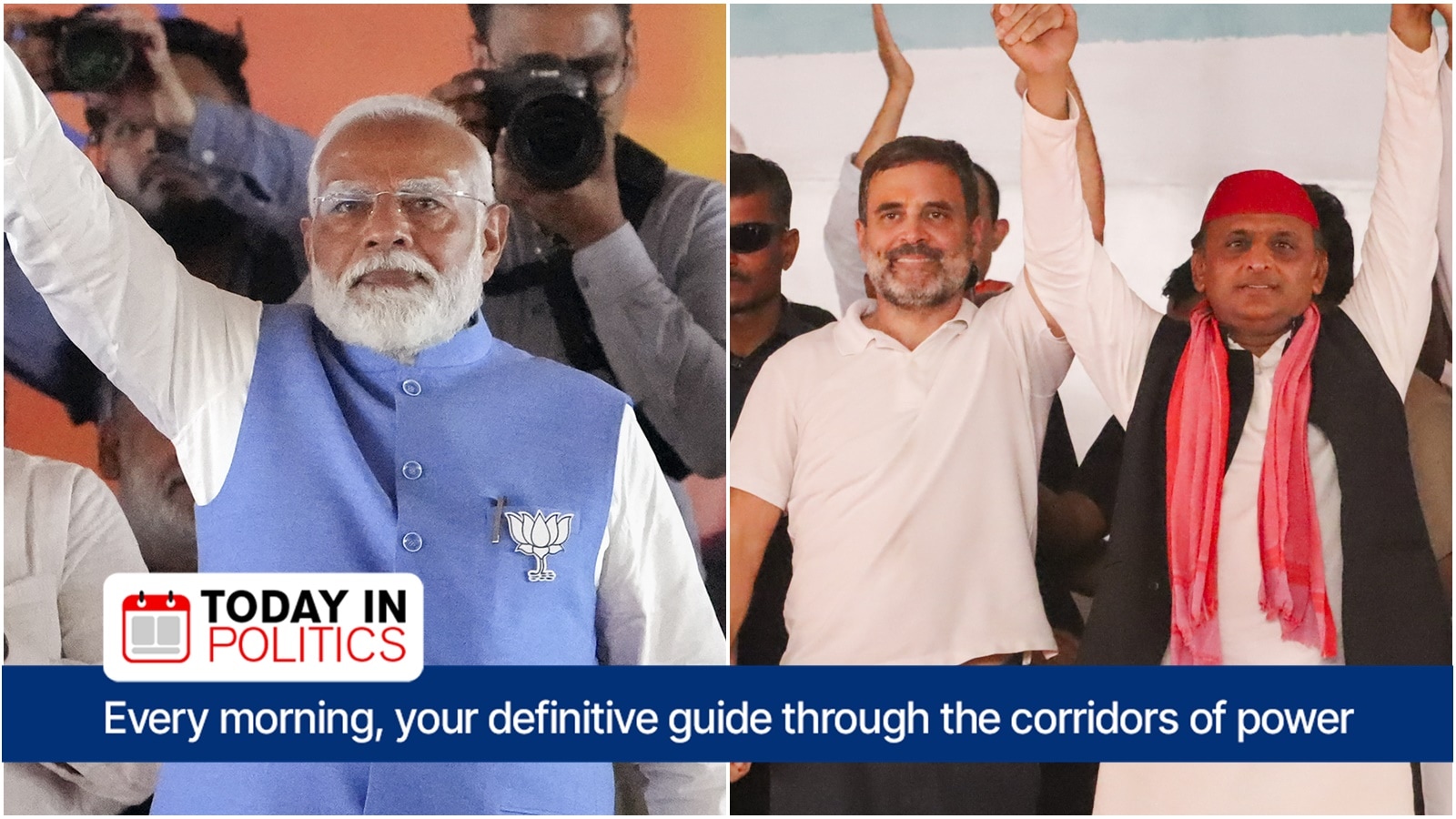 prime minister narendra modi roadshow, rahul gandhi and akhilesh rally, indian express