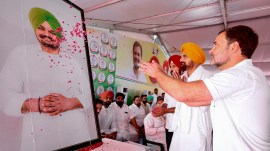 Rahul in Ludhiana, tribute to late Punjabi singer Sidhu Moosewala