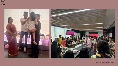 Zomato CEO Deepinder Goyal surprises his employees on Mother's Day