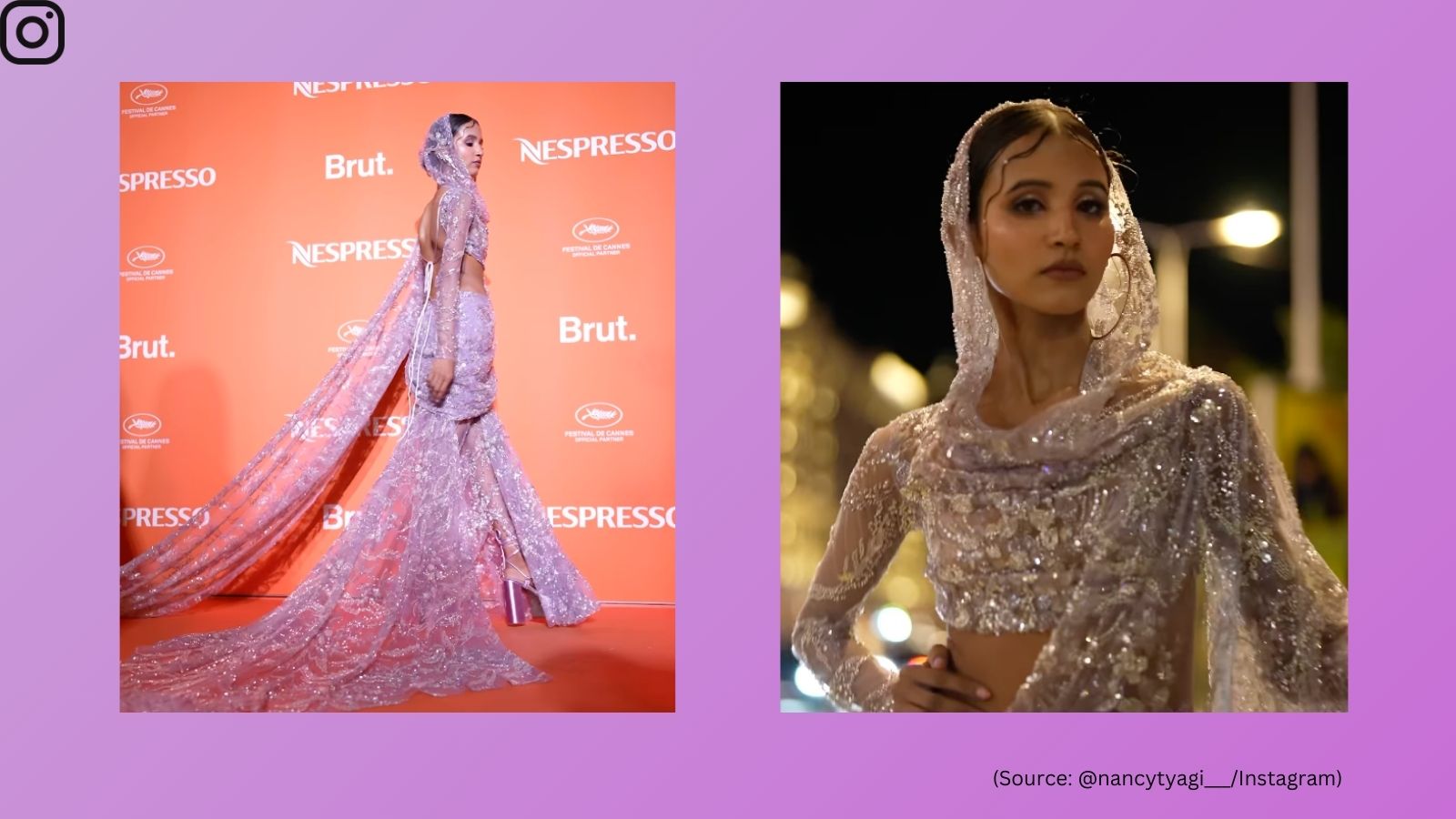 Nancy Tyagi at Cannes: Fashion influencer reveals her second self-made outfit on red carpet, video goes viral