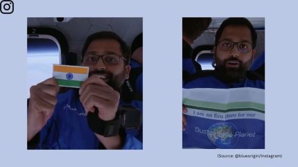 Watch: India's first space tourist Gopi Thotakura flaunts tricolour in spacecraft, video goes viral