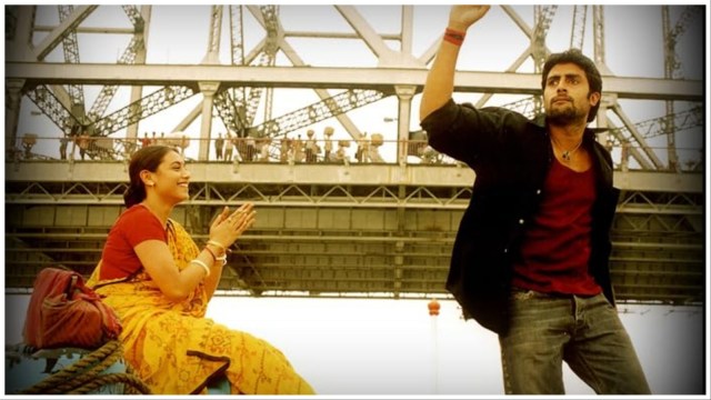 Abhishek Bachchan and Rani Mukerji in a still from Yuva.