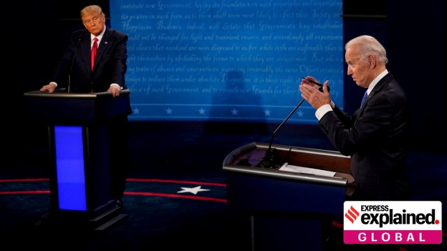 FILE PHOTO: Final 2020 U.S. presidential campaign debate in Nashville