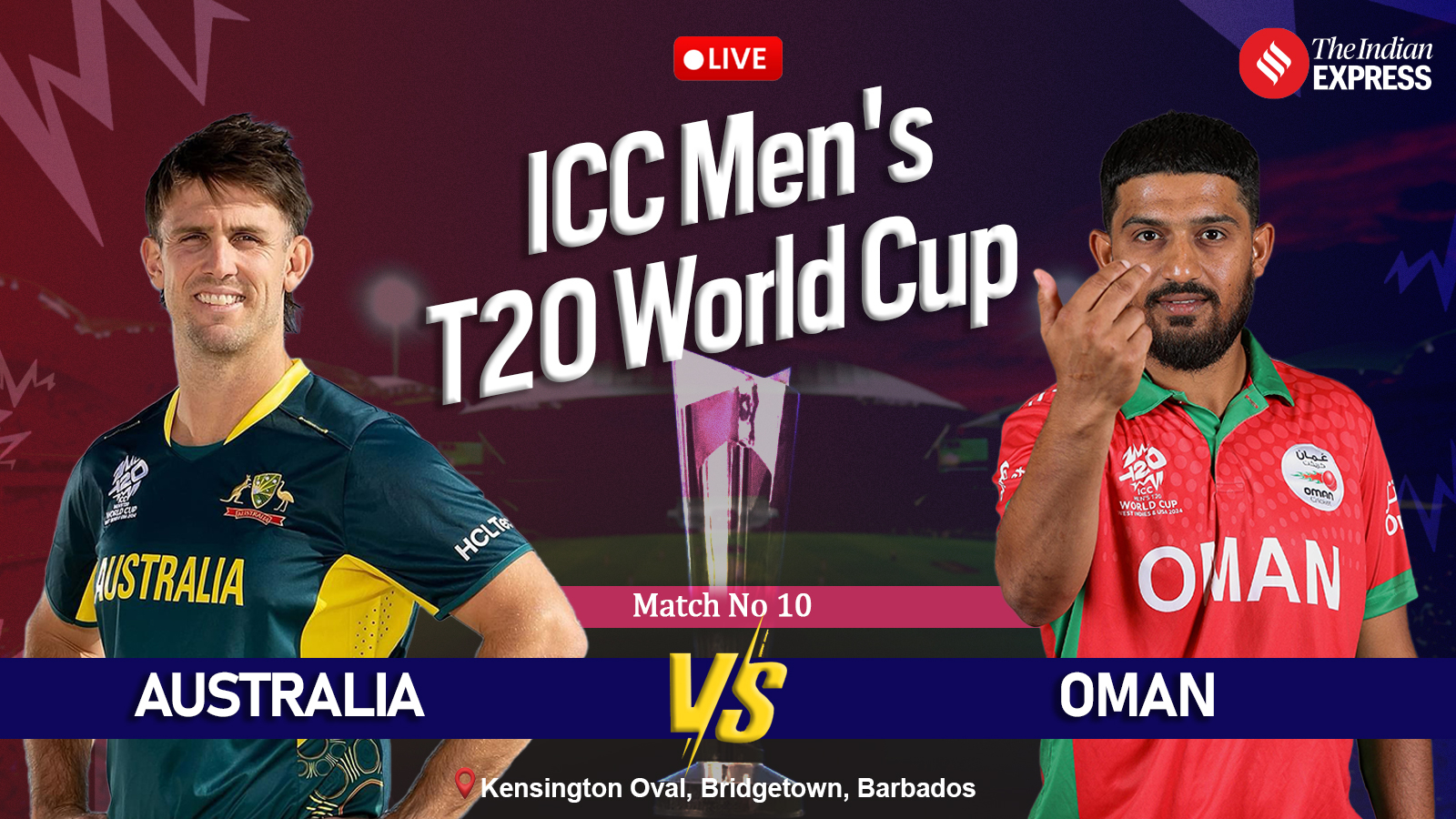 Australia vs Oman Live Score, T20 World Cup 2024: AUS 164/5 (20 ov); Stoinis special powers AUS to big total on tricky pitch | Cricket News