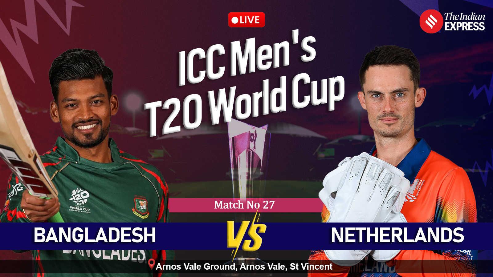 Bangladesh vs Netherlands T20 World Cup 2024 Live Updates: BAN scores 159/5 in 19 overs; Shakib Al Hasan hits unbeaten 64