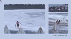 Waves swipe away woman in Russia