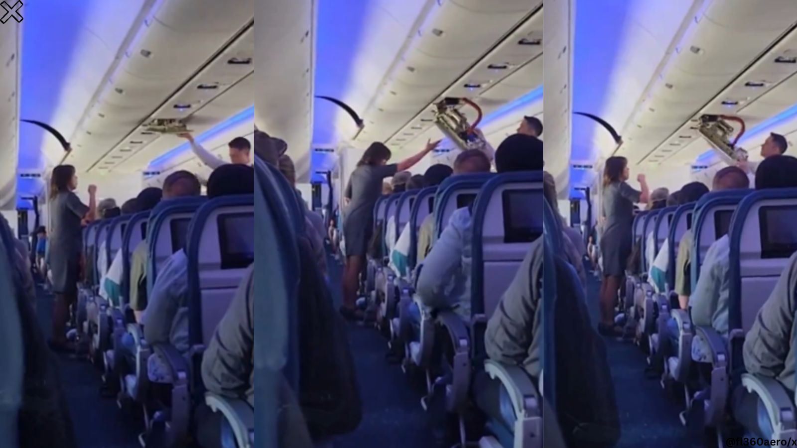 Watch: Ceiling panel detaches on Delta airlines flight from Honolulu to