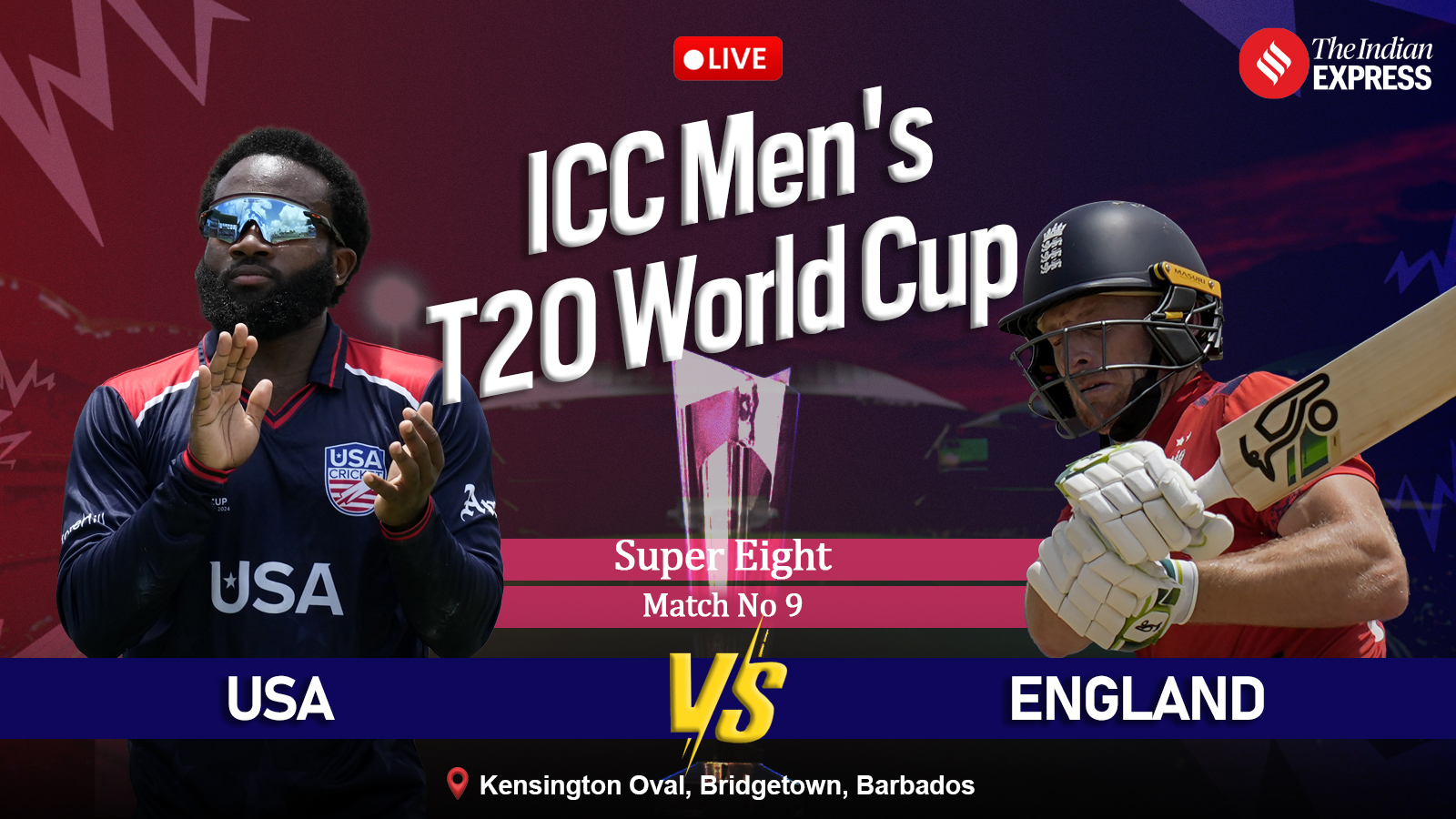 Live Score: United States vs England in T20 World Cup 2024: ENG 110/0 (9 overs), Jos Buttler Scores Rapid 50 with 5 Sixes in 9th Over | Cricket News