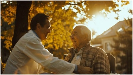 Give a surprise visit to your Dad to his home