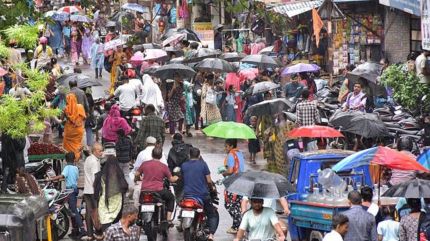 Average rainfall of over 46 mm was recorded in Ahmedabad till 4 pm. The city has recorded a total rainfall of 109 mm in the season so far.