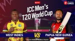 T20 world Cup 2024 Live Score: Get West Indies (WI) vs Papua New Guinea (PNG) Live Score Updates from Providence Stadium, Guyana