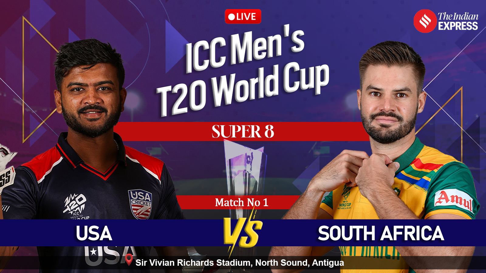 South Africa vs United States LIVE Score, T20 World Cup 2024: SA 69/1 after 7 overs; de Kock on song after Netravalkar removes Hendricks