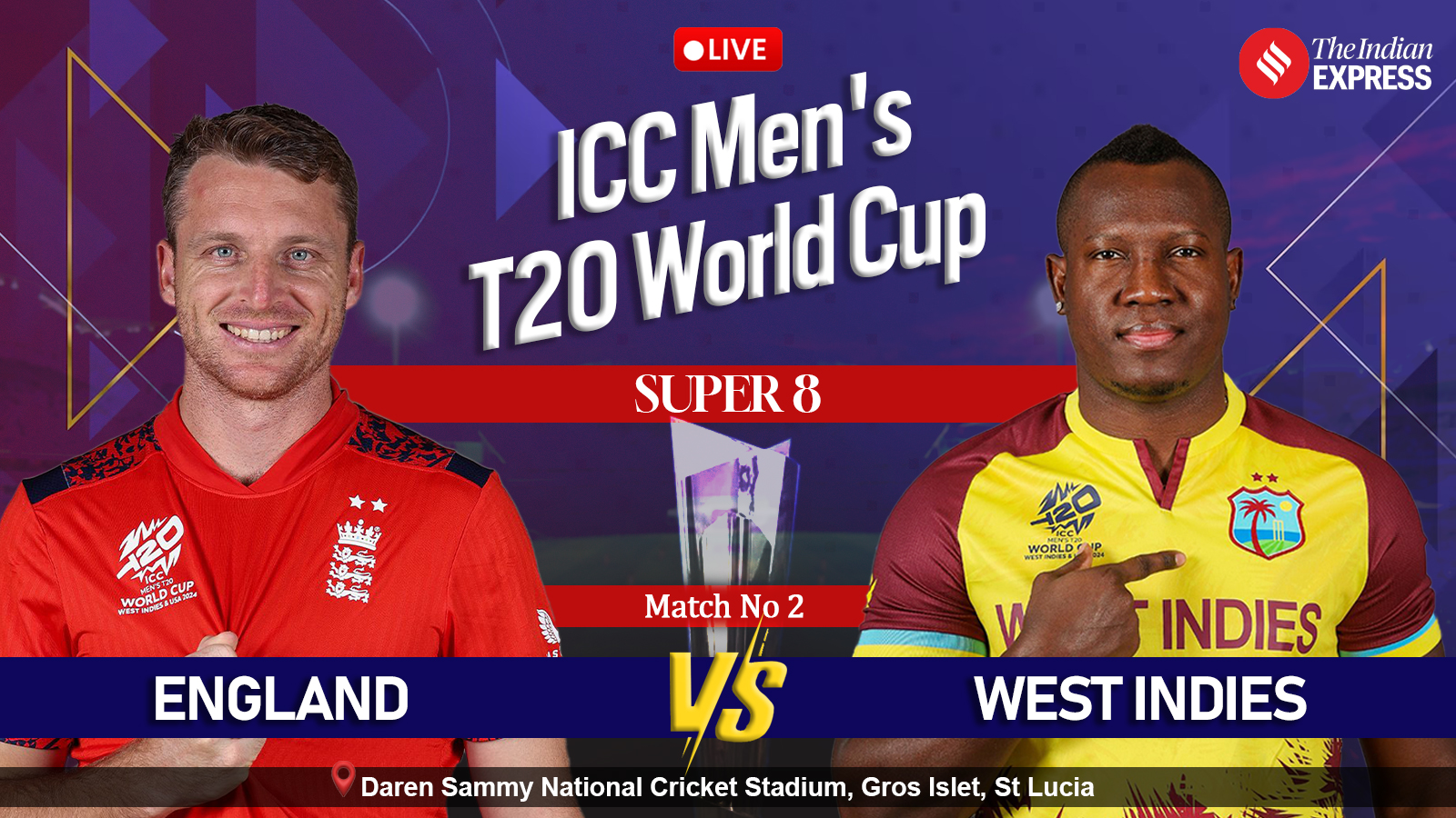 Live Score: West Indies 149/4 vs England in T20 World Cup 2024 match at St Lucia | Cricket News