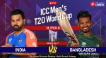 IND vs BAN Live Score, T20 World Cup Match Today: Get India vs Bangladesh Live Updates from Sir Vivian Richards Stadium in Antigua.
