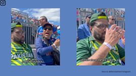Man takes Pakistani dad and Indian father-in-law to watch Ind vs Pak match (Image source: @therezakhan/Instagram)