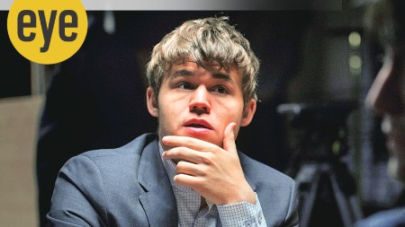 Chess superstar: Magnus Carlsen at a game in London, in March 2013 (Credit: Andrew Testa/The New York Times)