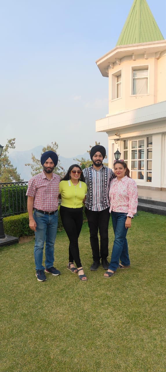 Japman Kaur Aneja (second from left) with her family members. (Express Photo)
