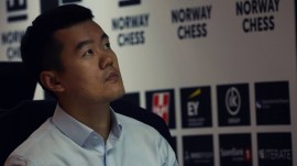 Heading into the final round of the prestigious tournament on Friday, Ding is last in the six-player standings, with just six points from nine games. (Norway Chess / Roy André Tollefsen)