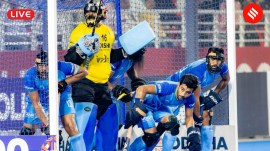 Indian men's hockey team in action. Hockey India