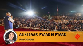 Prime Minister Narendra Modi after taking oath, at Rashtrapati Bhavan in New Delhi, Sunday, June 9, 2024. (PTI Photo)