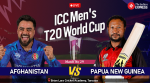 AFG vs PNG Live Score, T20 World Cup Match Today: Get Afghanistan vs Papua New Guinea Live Updates at Trinidad.