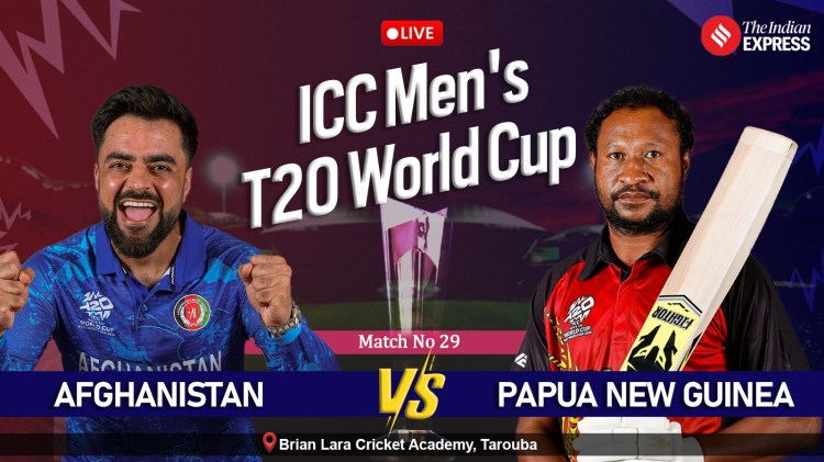 AFG vs PNG Live Score, T20 World Cup Match Today: Get Afghanistan vs Papua New Guinea Live Updates at Trinidad.