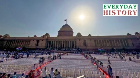 Preparations in place for the swearing-in-ceremony of the new government, at the Rashtrapati Bhavan in New Delhi, S