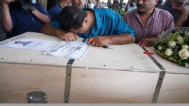 Prime Minister Narendra Modi at the swearing-in ceremony on June 9. (PTI Photo) (51) Family members mourning the death of the victims of the Kuwait fire. (Express photo)