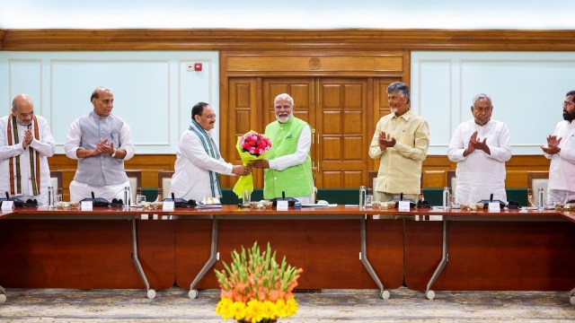 NDA elects Modi, to stake claim