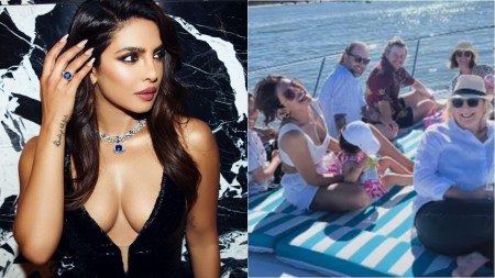 Priyanka Chopra enjoys some sun on a yacht party with her The Bluff crew in Australia, her daughter Malti Marie joins in the fun experience (Photos: Instagram/priyankachopra)