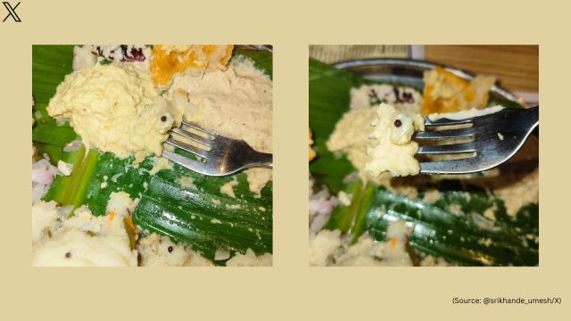 Hair found in chutney served at eatery in Telangana (Image source: @srikhande_umesh/X)