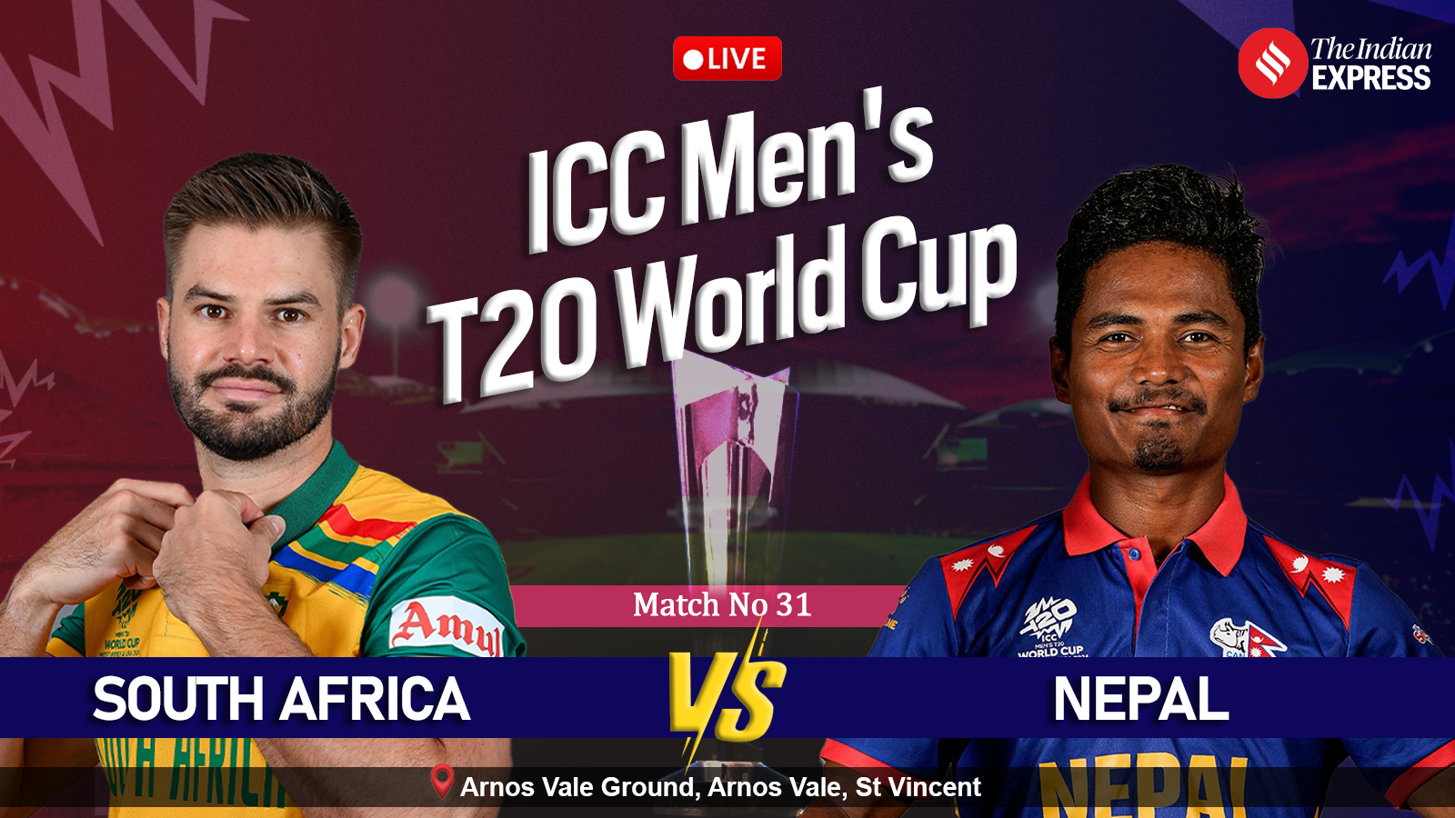 South Africa vs Nepal Live Score, T20 World Cup 2024 Nepal falls