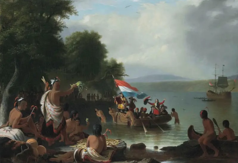 The landing of Henry Hudson (Christies)