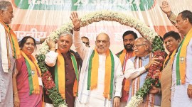 LS poll result, amit shah, Congress,Lok Sabha polls, INDIA bloc, Indian express news