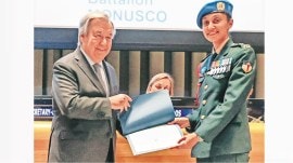 UN Secy General, gender advocate award, Indian Major, who is Major Radhika Sen, Antonio Guterres, MONUSCO, india news, world news, indian express news
